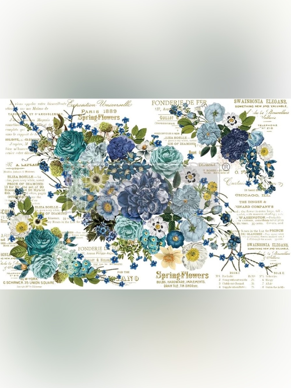 XL Redesign with Prima Decor Transfer | COSMIC ROSES | 44” x 30”